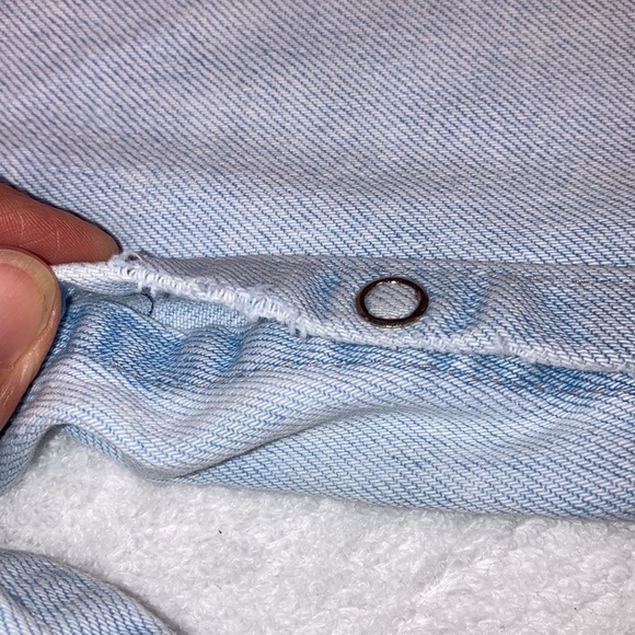 Vintage Levi’s white tab removable strap overalls made in USA 24 months unisex - Picture 7 of 15